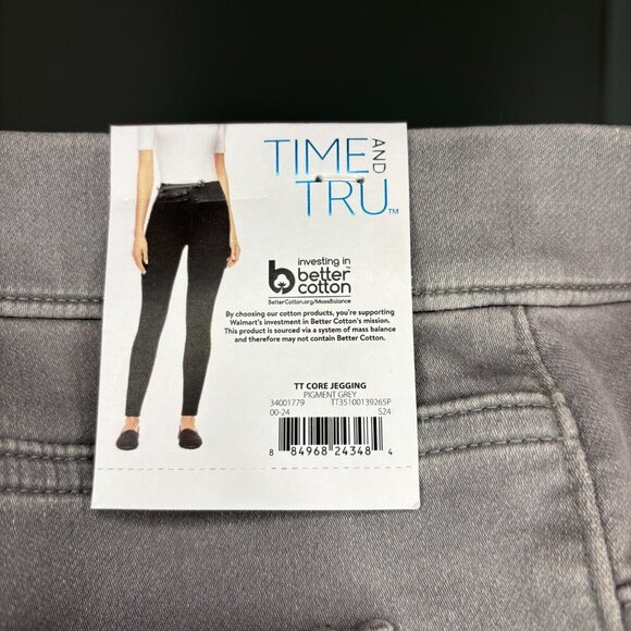 TIME and TRU NEW TT Core Jegging Womens M Gray Ankle Stretch - Picture 7 of 8